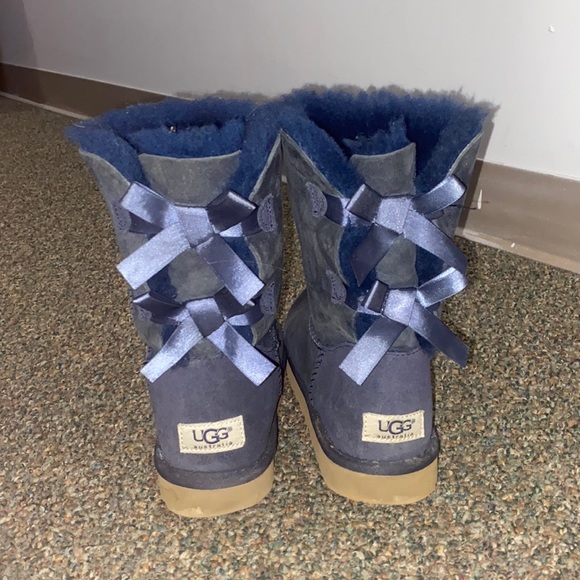 Blue Bow Tie Ugg’s - Picture 1 of 3